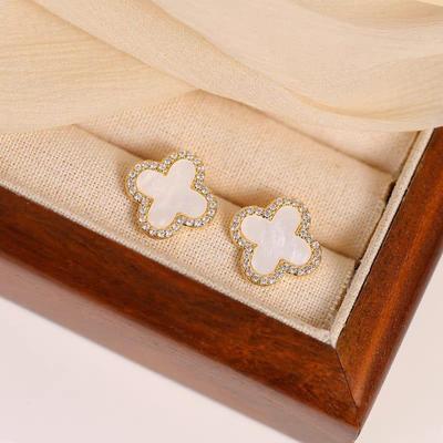 Funky Silver Plated Zircon Earrings