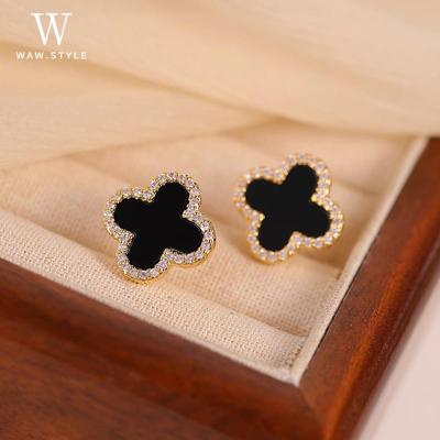 Funky Silver Plated Zircon Earrings