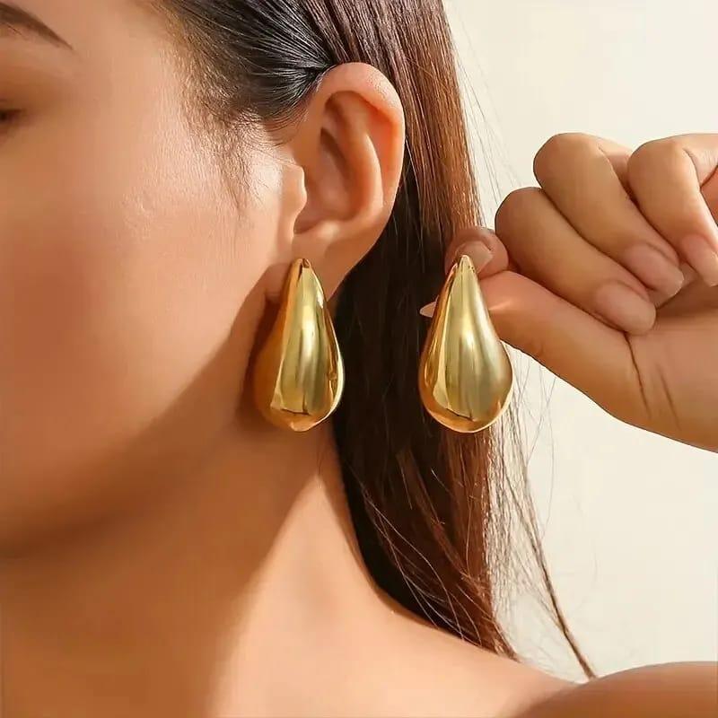 Funky Gold Plated Artificial Stones Earrings