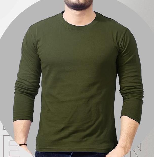 Men's Cotton Plain Round Neck T-Shirt
