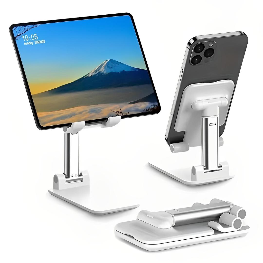 Foldable & Adjustable Mobile & Tablet Stand | Flexible Desktop Mount & Lazy Bracket Holder