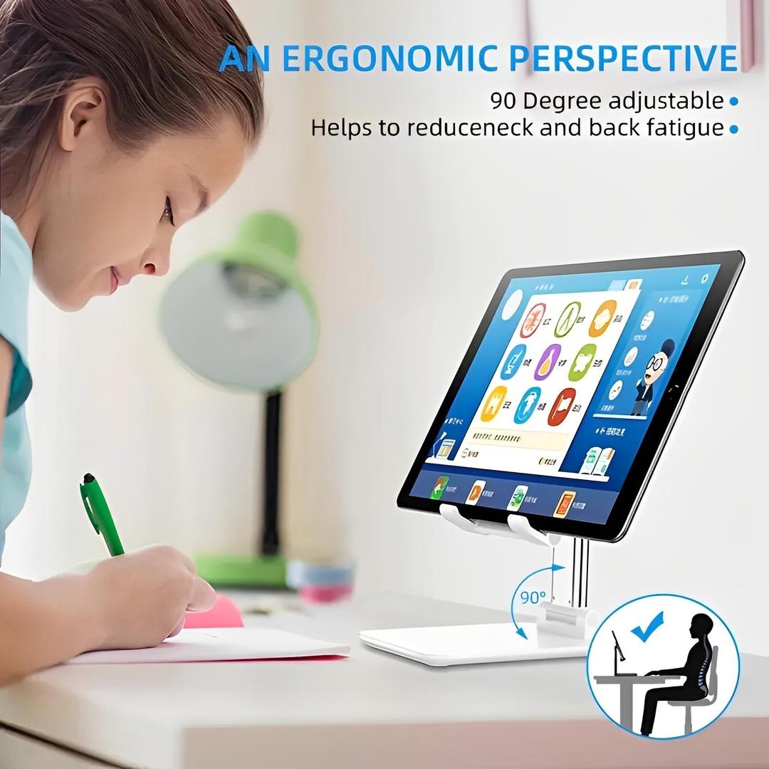 Foldable & Adjustable Mobile & Tablet Stand | Flexible Desktop Mount & Lazy Bracket Holder